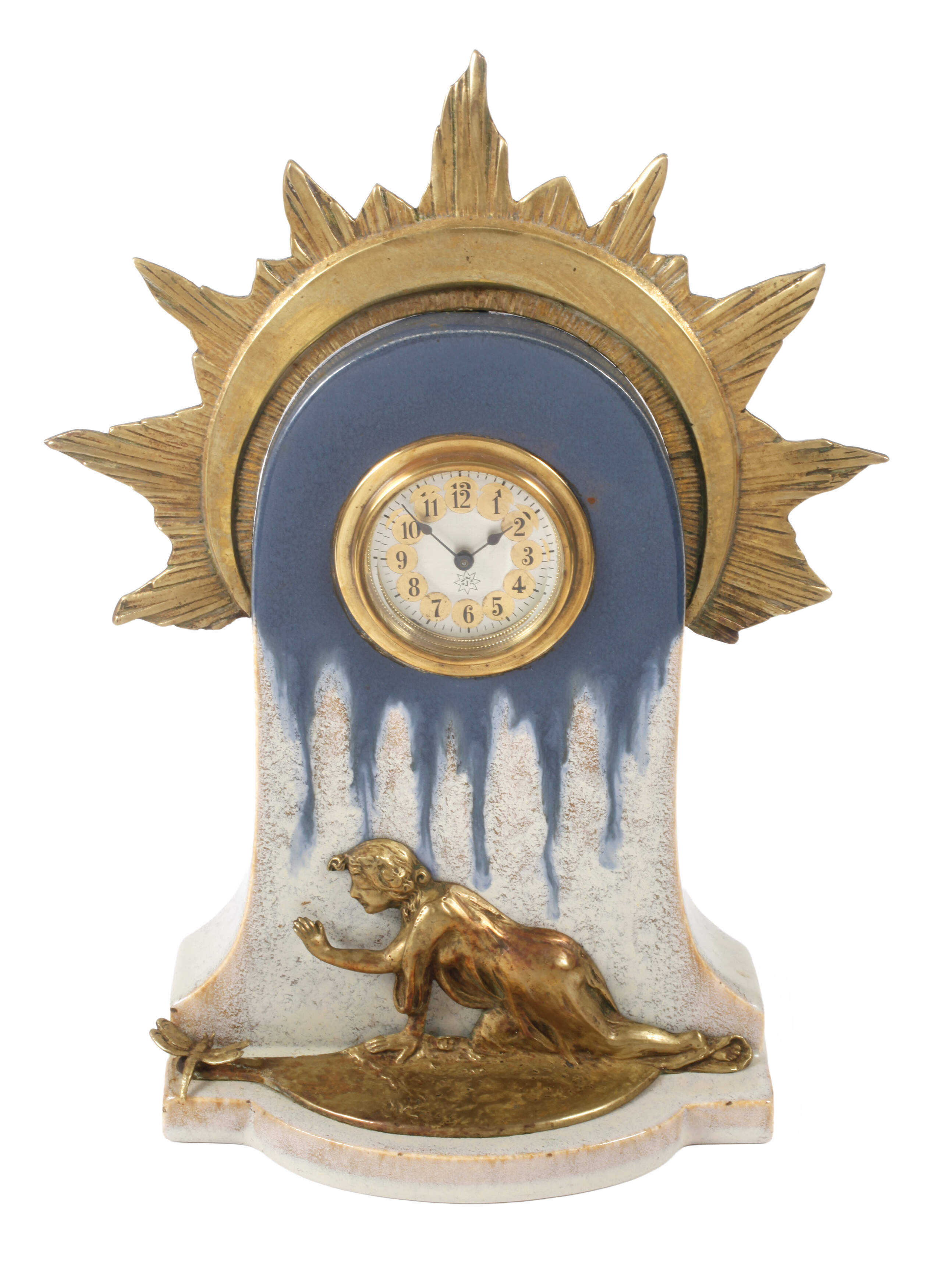 Johann v. Schwarz Jugendstiluhr mit Montierung