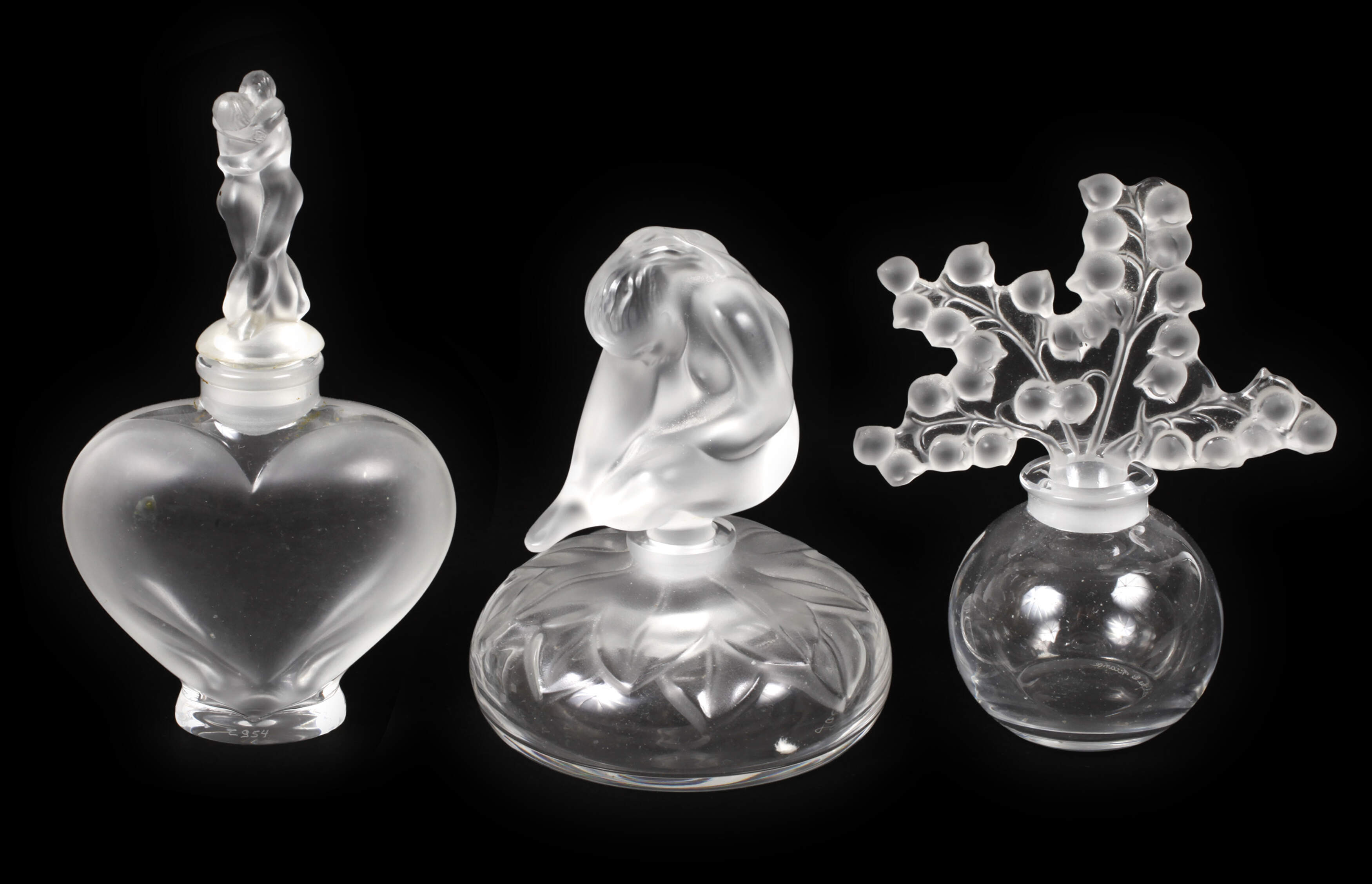 René Lalique drei Flakons