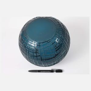 Kugelvase Ätzglas