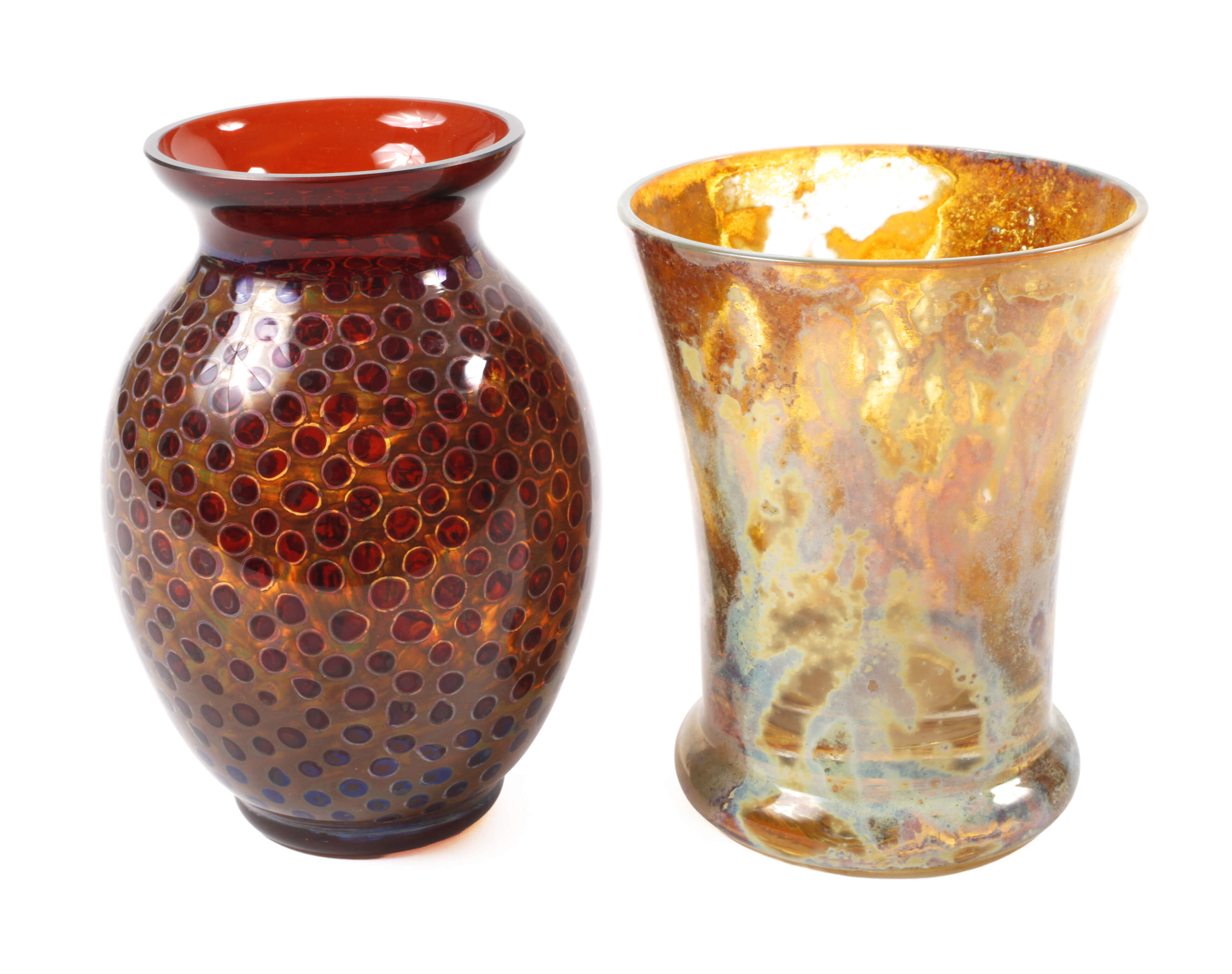 Zwei Vasen "Pandora-Glas"
