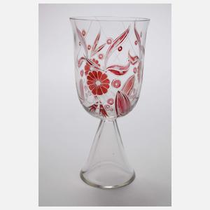 Glasfachschule Zwiesel drei Trinkgläser Art déco