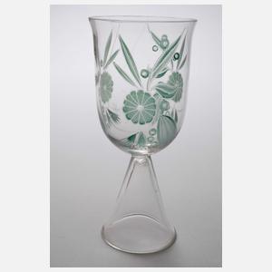 Glasfachschule Zwiesel drei Trinkgläser Art déco