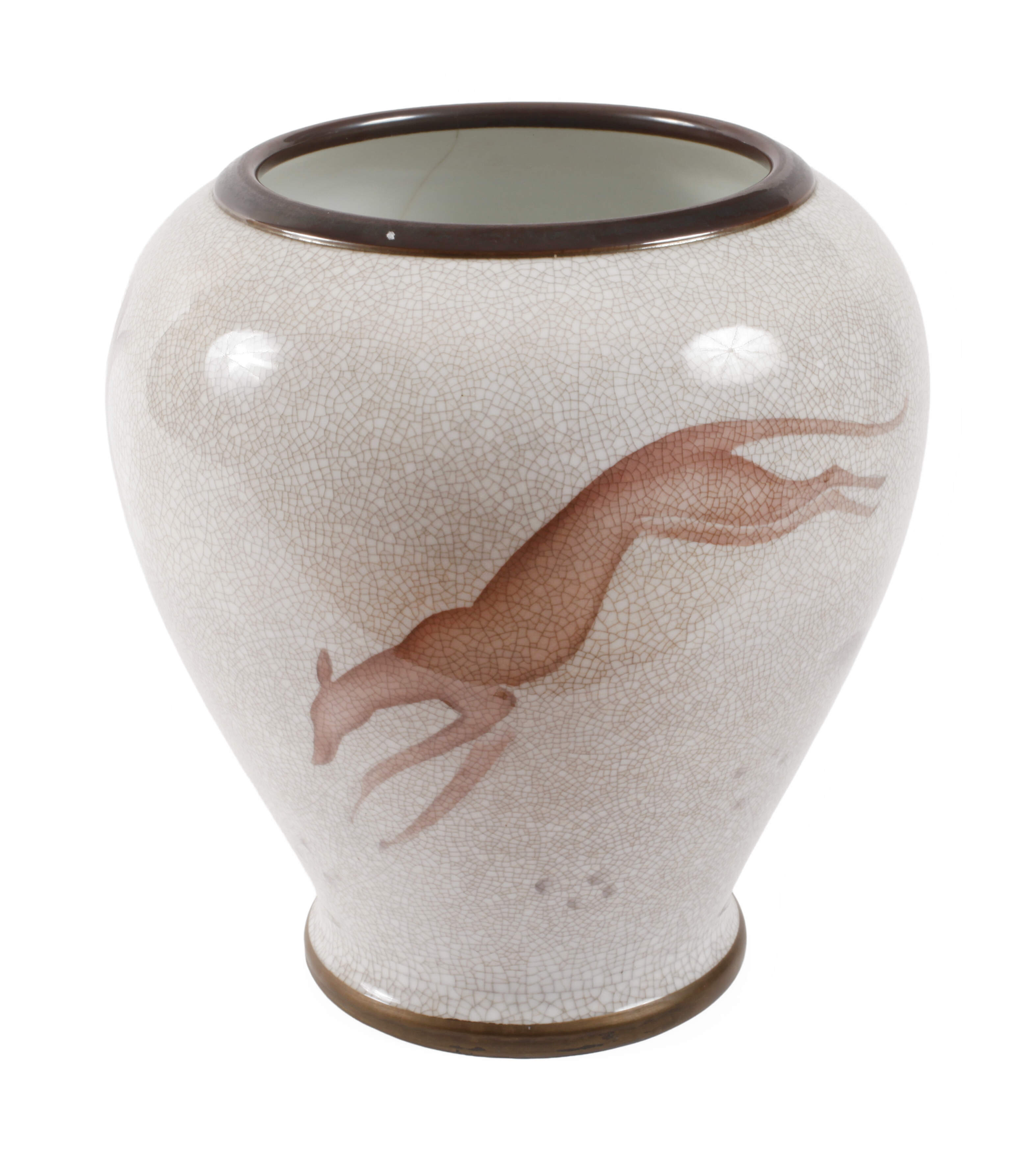 Kopenhagen Vase Art déco Windhundmotiv