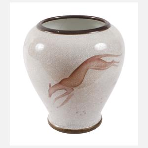 Kopenhagen Vase Art déco Windhundmotiv