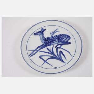Meissen Wandteller Rehmotiv