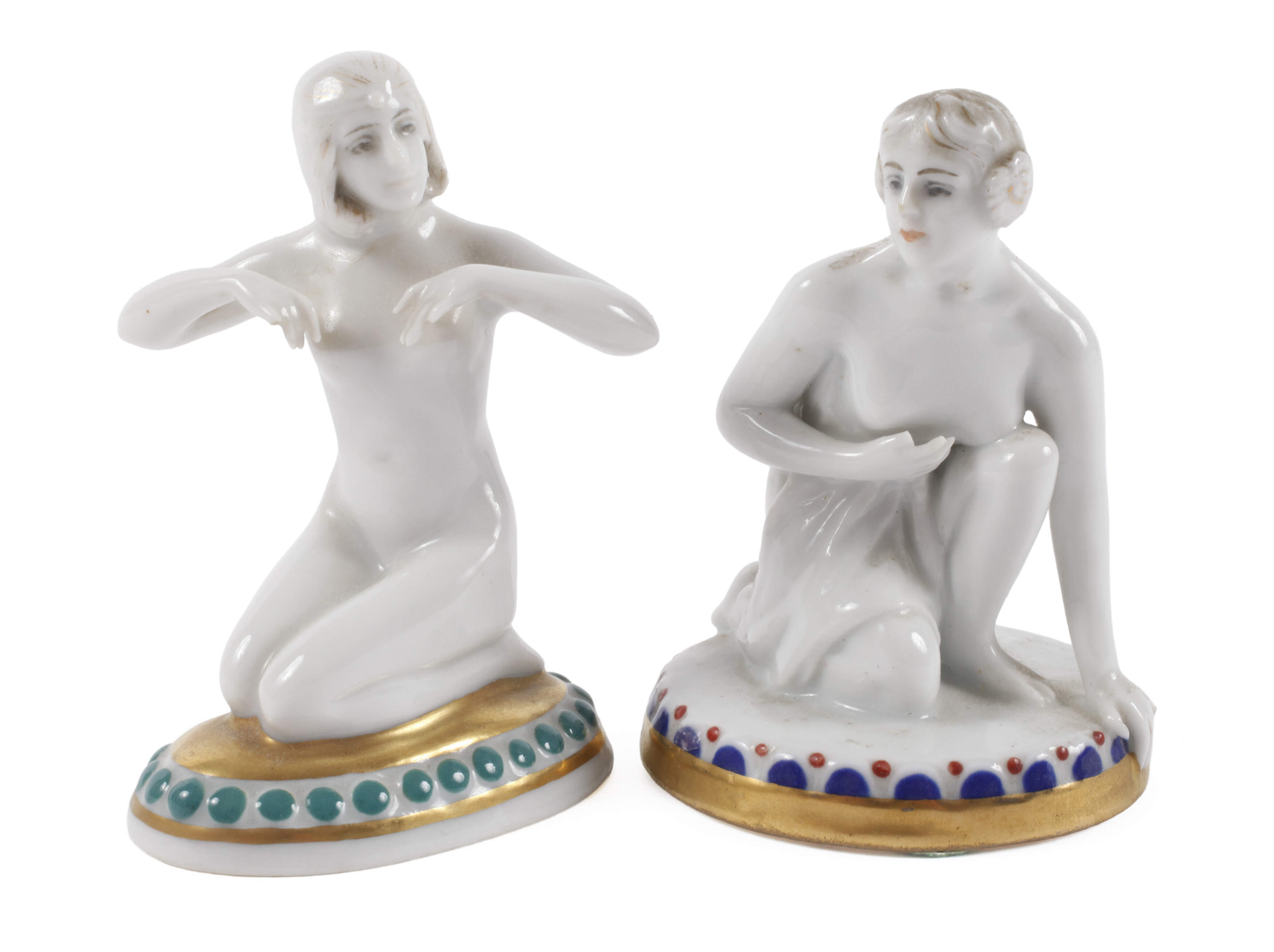 Karl Ens Volkstedt zwei Miniaturen als Damenakte
