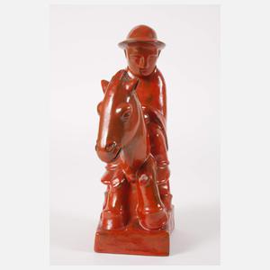 Karlsruher Majolika Reiterfigur Ludwig König