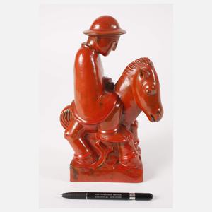 Karlsruher Majolika Reiterfigur Ludwig König
