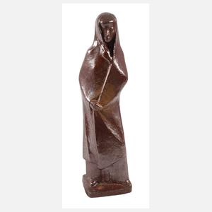 Große Madonnenfigur Steinzeug