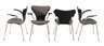 Arne Jacobsen, vier Armlehnstühle Serie 3107