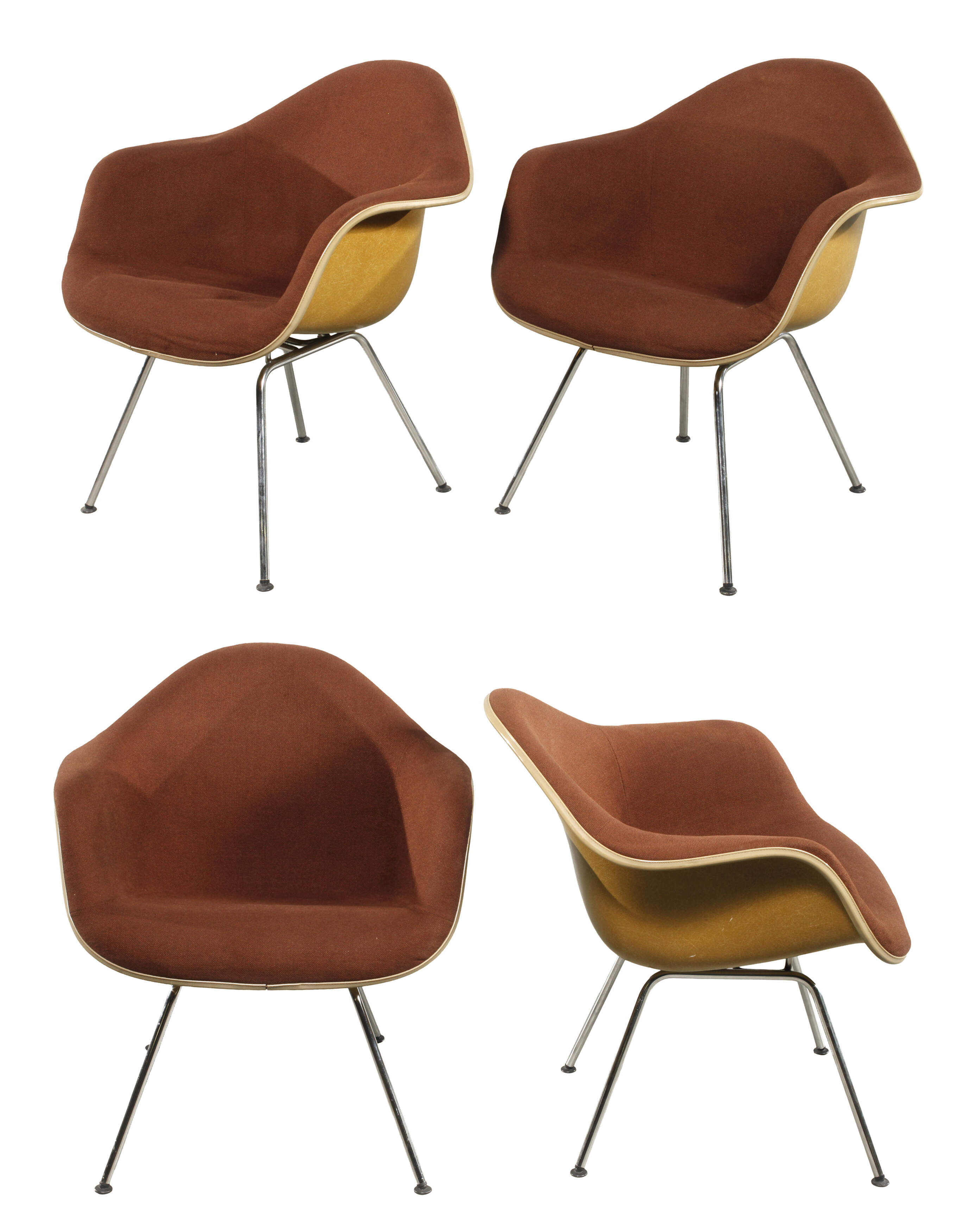 Charles & Ray Eames, vier Armlehnstühle "DAX"
