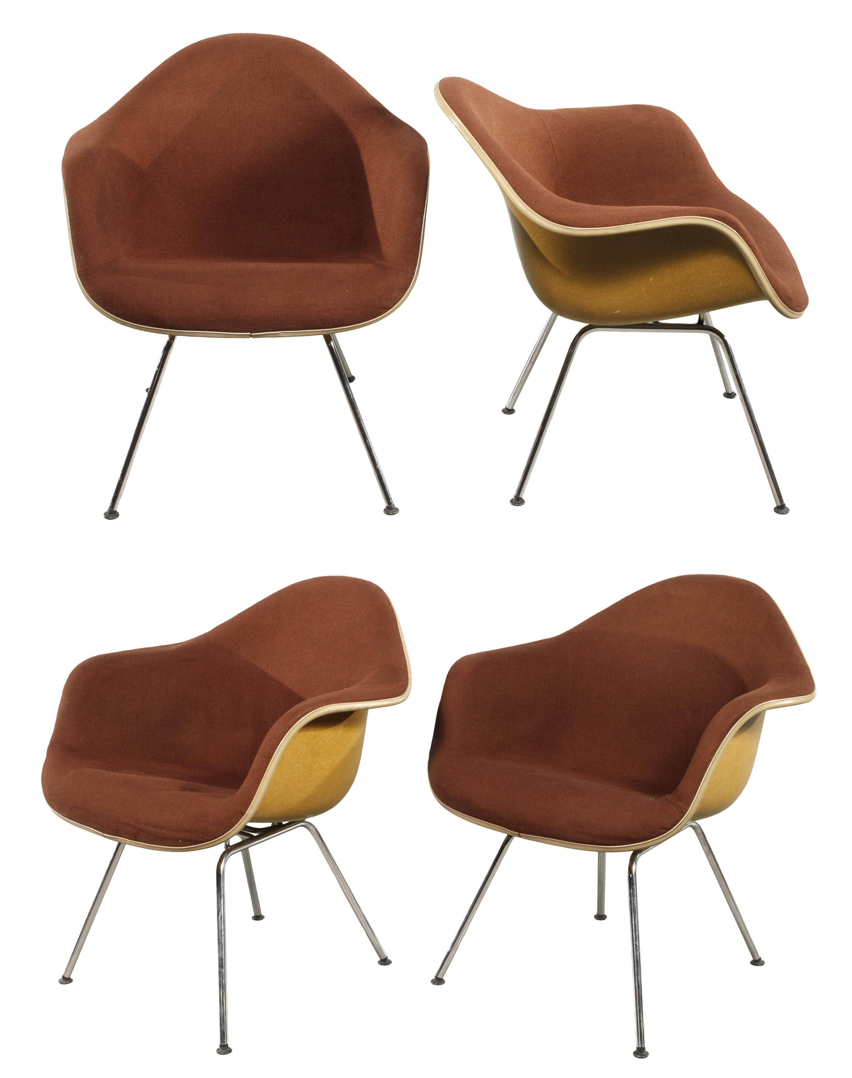 Charles & Ray Eames, vier Armlehnstühle "DAX"