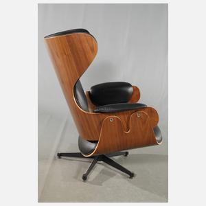 Lounge-Chair und Ottomane