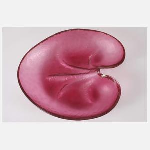 Roséfarbene Blattschale
