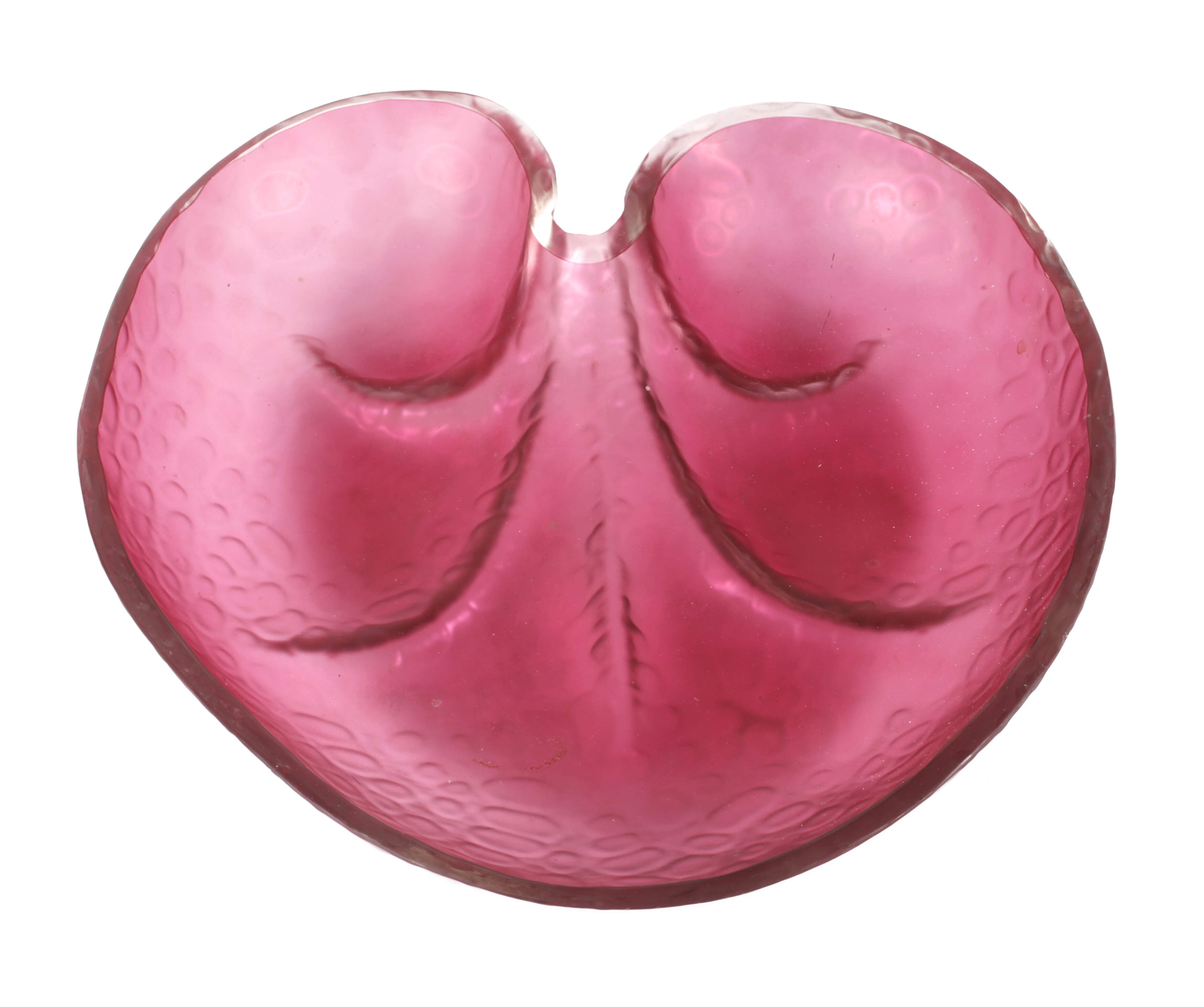 Roséfarbene Blattschale