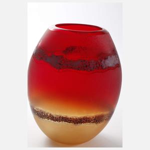 Alfredo Barbini Murano große Vase "Scavo"