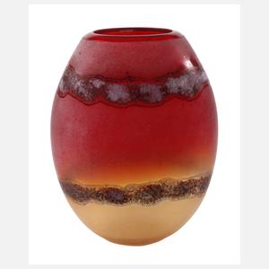 Alfredo Barbini Murano große Vase "Scavo"