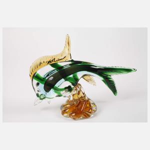 Murano zwei Fischskulpturen