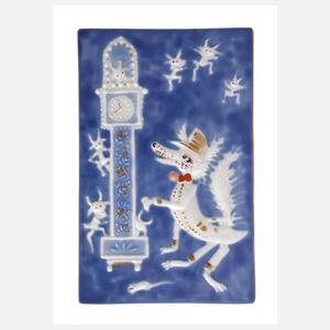 Meissen kleine Märchen-Reliefplatte
