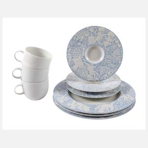 Rosenthal drei Kaffeegedecke "Zauberflöte blau"