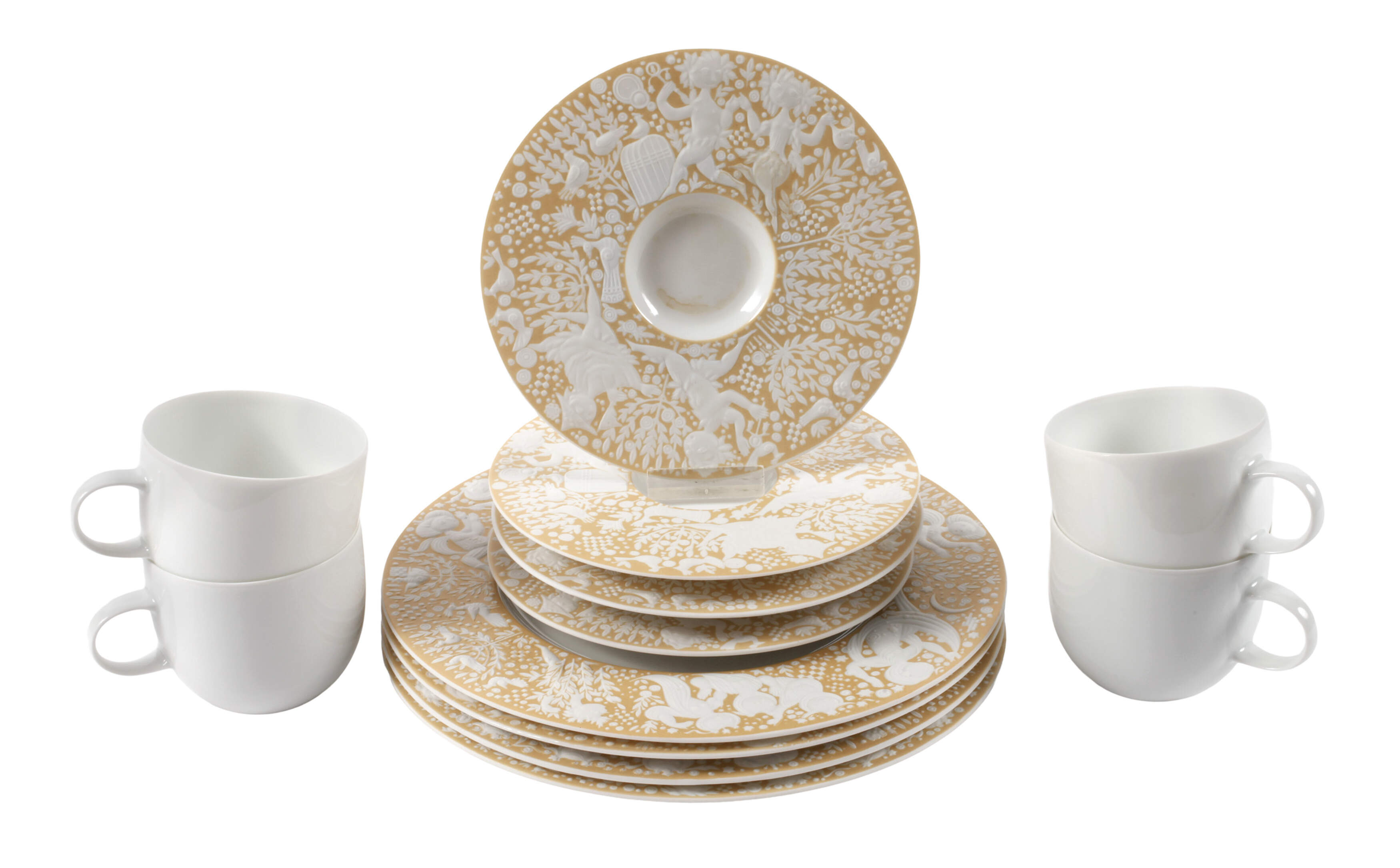 Rosenthal vier Kaffeegedecke "Zauberflöte Tamino"