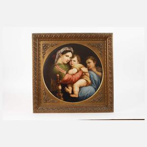 KPM Berlin große Bildplatte ”Madonna della Sedia”