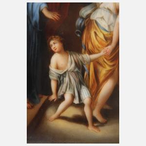 Kleine gerahmte Bildplatte "Verstoßung der Hagar"