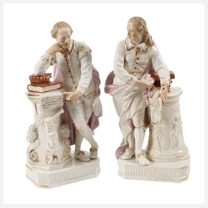 Derby Paar Standbilder Shakespeare und Milton