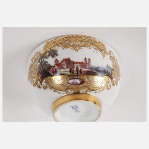 Meissen frühe Tasse mit Landschaftsmalerei