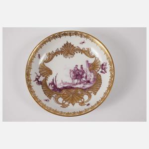 Meissen frühe Tasse mit Reiterszenen