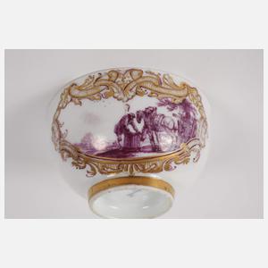 Meissen frühe Tasse mit Reiterszenen