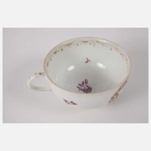 Meissen frühe Tasse mit Reiterszenen