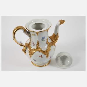 Meissen prunkvolles Kaffeeservice "B-Form"