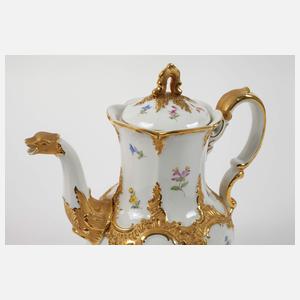 Meissen prunkvolles Kaffeeservice "B-Form"