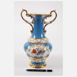 Meissen prunkvolle Henkelvase "Blumenbukett"