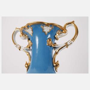 Meissen prunkvolle Henkelvase "Blumenbukett"