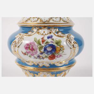Meissen prunkvolle Henkelvase "Blumenbukett"