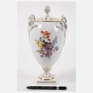 Meissen prunkvolle Potpourrivase "Blumenbukett"