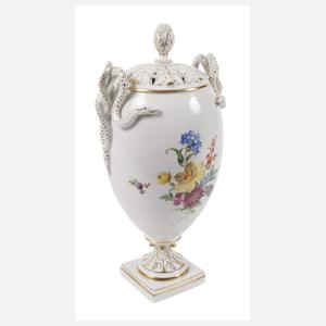 Meissen prunkvolle Potpourrivase "Blumenbukett"