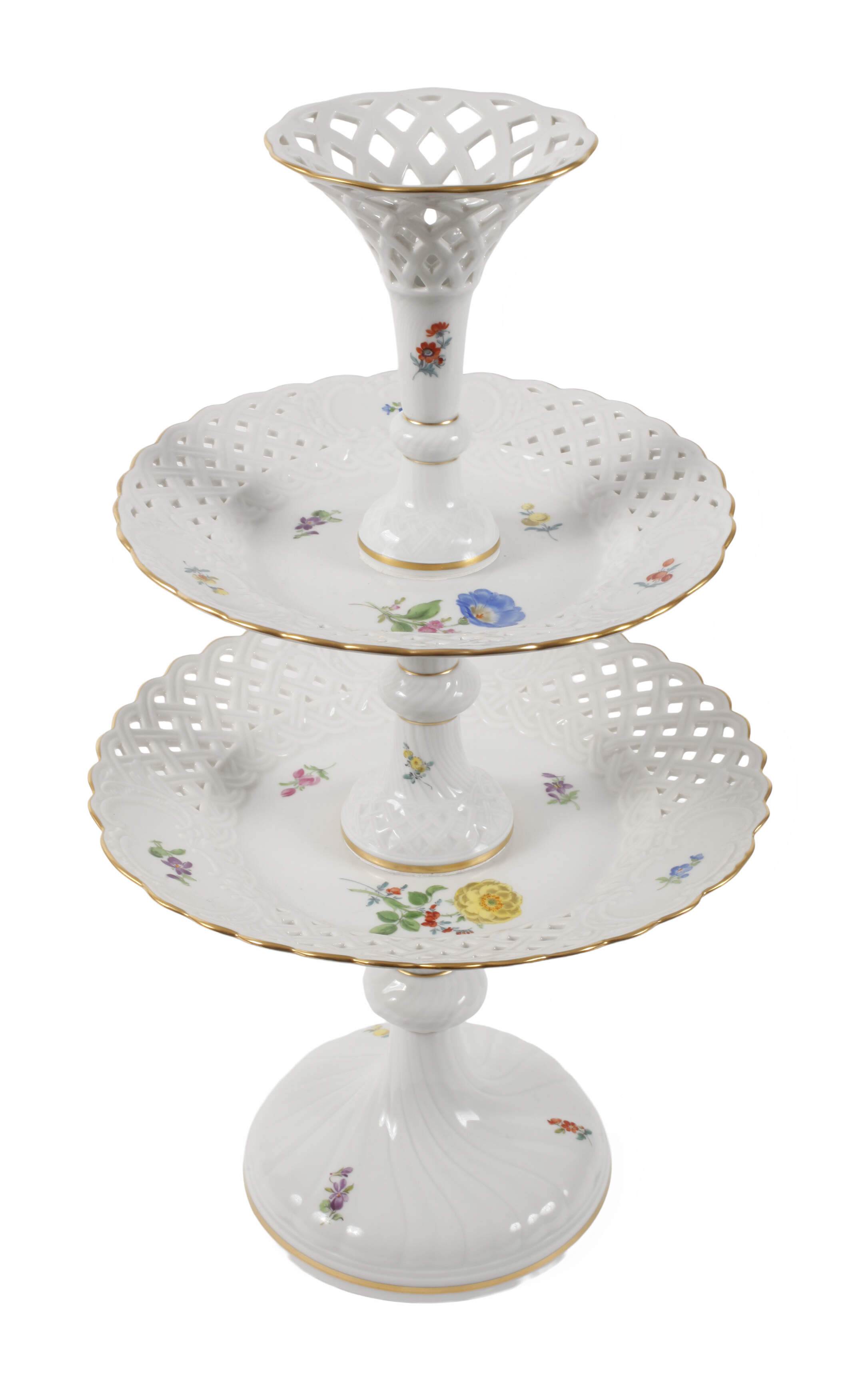 Meissen große Etagere "Blume 2"