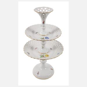 Meissen große Etagere "Blume 2"