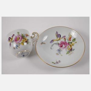 Meissen Kaffeetasse "Blumen und Insekten"