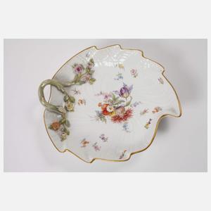 Meissen Blattschale "Blumen und Insekten"
