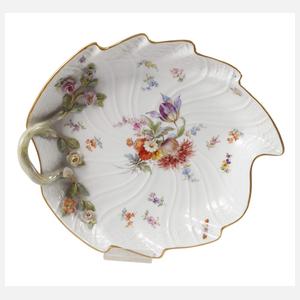 Meissen Blattschale "Blumen und Insekten"