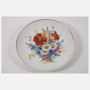 Meissen drei Wandteller Blumenmalerei