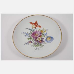Meissen drei Wandteller Blumenmalerei
