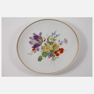 Meissen drei Wandteller Blumenmalerei