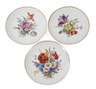 Meissen drei Wandteller Blumenmalerei