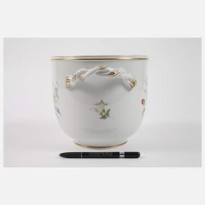 Meissen großer Cachepot "Naturalistische Blume"