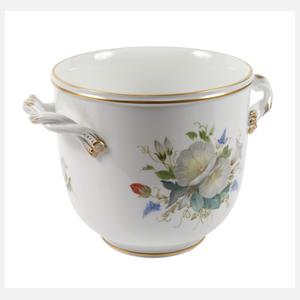 Meissen großer Cachepot "Naturalistische Blume"